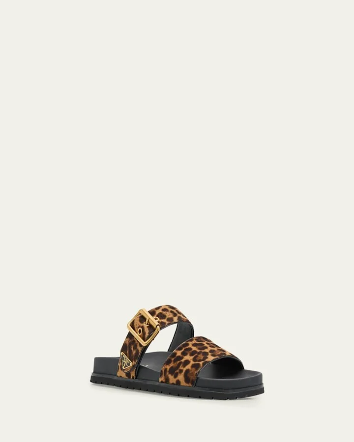 Leopard Buckle Sporty Slide Sandals - Image 2
