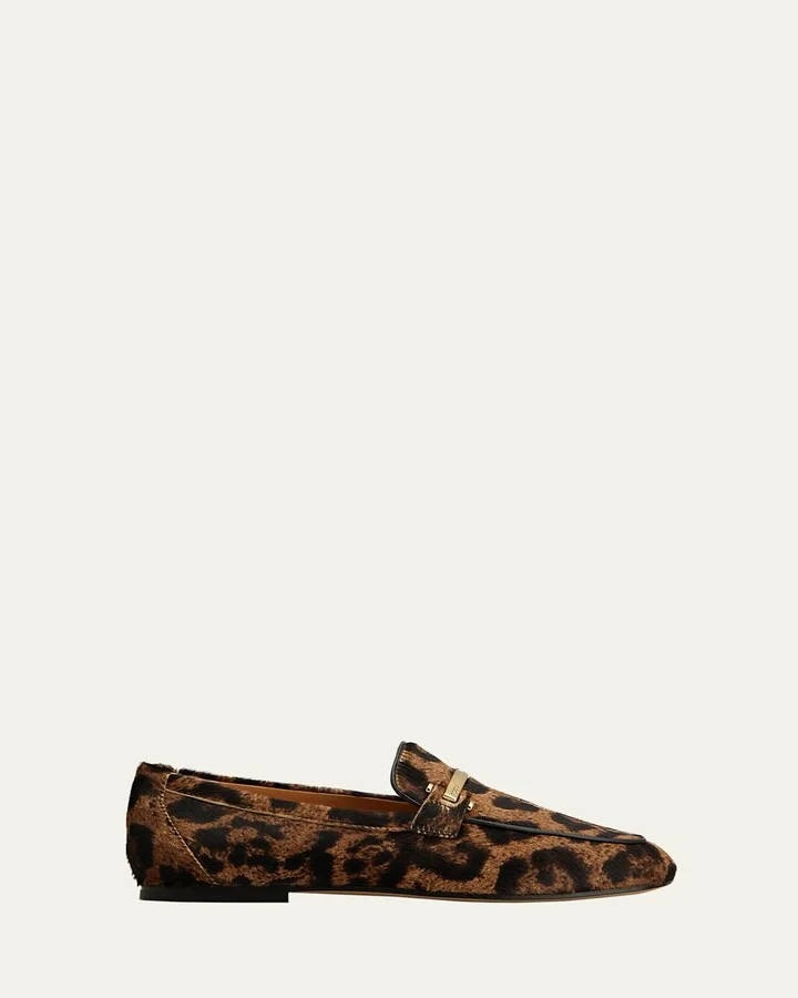 Leopard Calf Hair Loafers