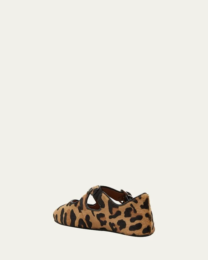 Leopard Crisscross Ballerina Flats - Image 5
