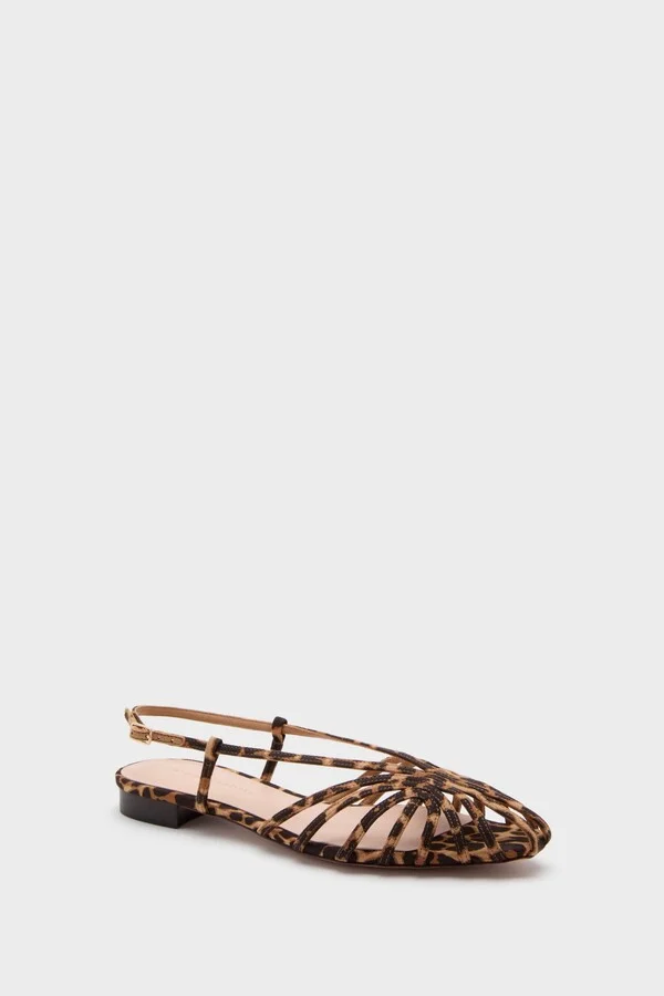 Leopard Faux Suede Devon Flats