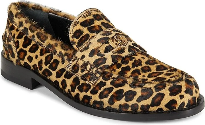 Leopard Leather Penny Loafers - Image 2