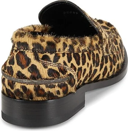 Leopard Leather Penny Loafers - Image 3