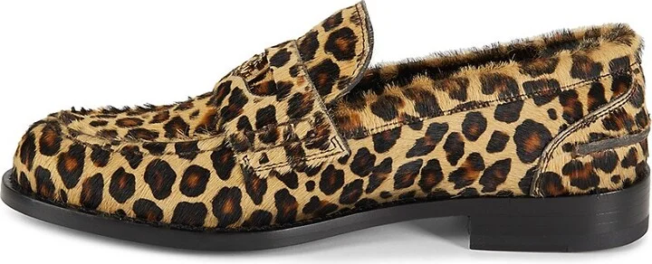 Leopard Leather Penny Loafers - Image 4