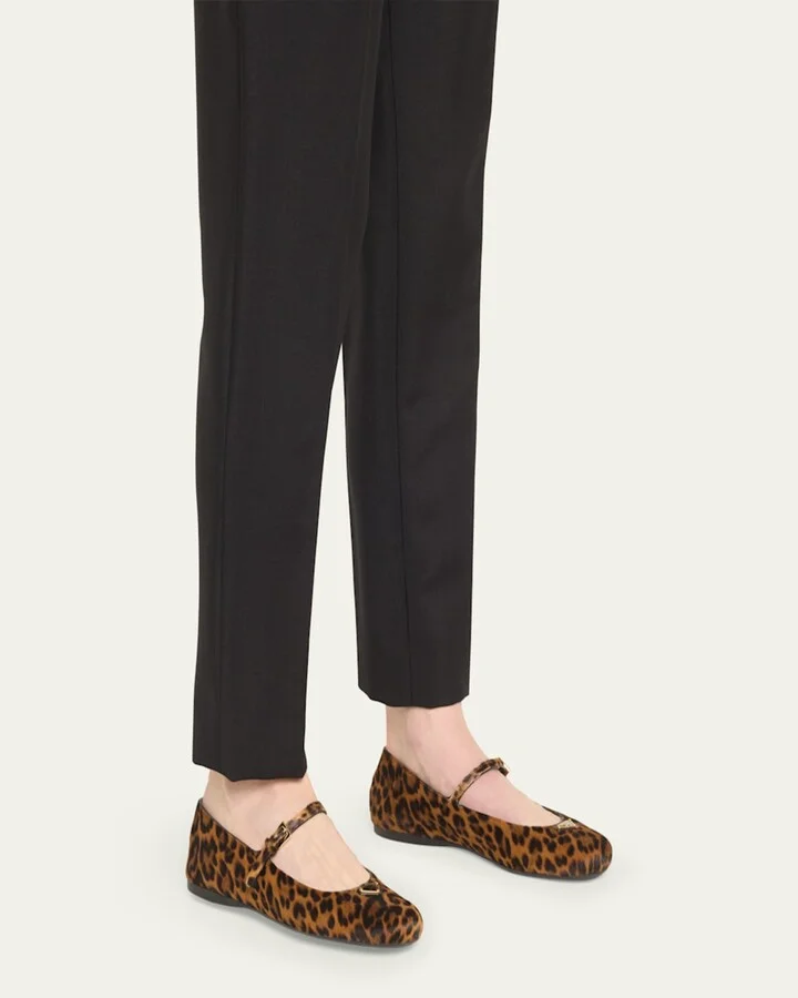 Leopard Mary Jane Ballerina Flats - Image 4