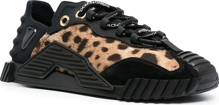 Leopard Panel Low-Top Sneakers - Image 2