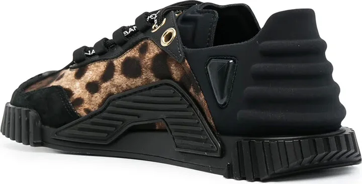 Leopard Panel Low-Top Sneakers - Image 3