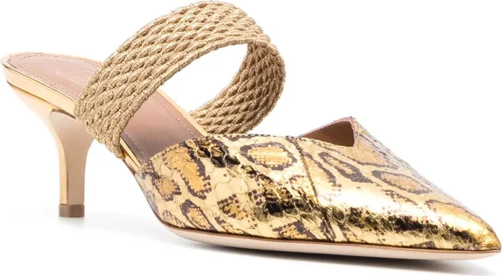 Leopard-Print 60mm Leather Mules - Image 2