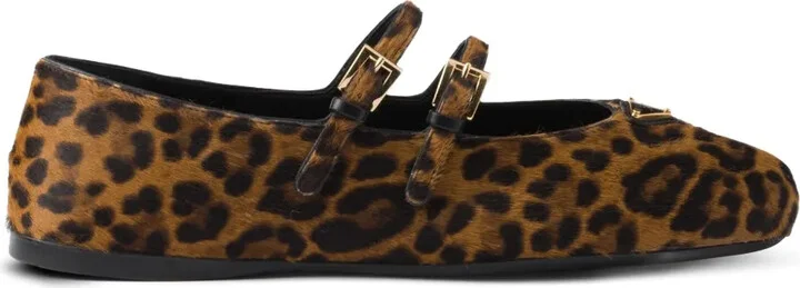 Leopard-Print Ballerina Flats