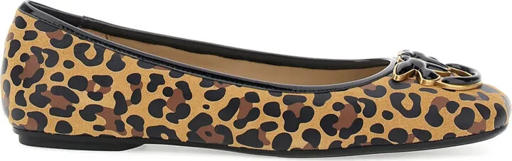 Leopard-Print Ballerina Flats