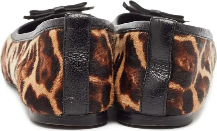 Leopard-Print Bow-Detail Ballet Flats - Image 3