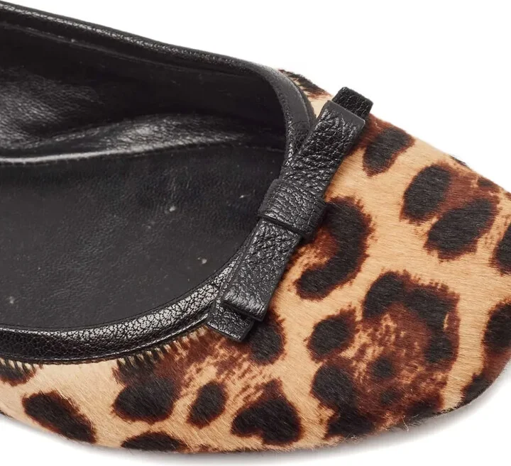 Leopard-Print Bow-Detail Ballet Flats - Image 5