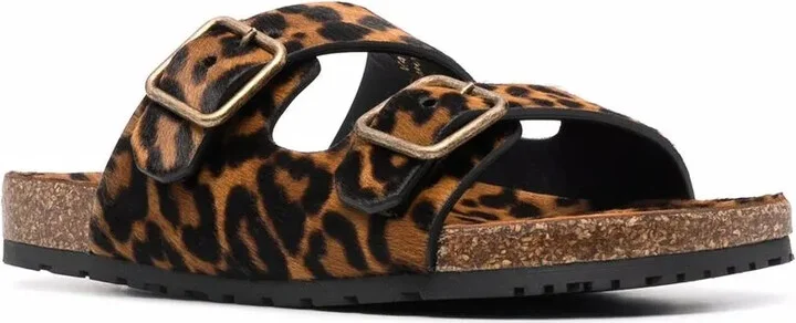 Leopard-Print Buckle Sandals - Image 2