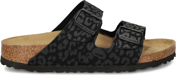 Leopard-Print Buckle Sandals