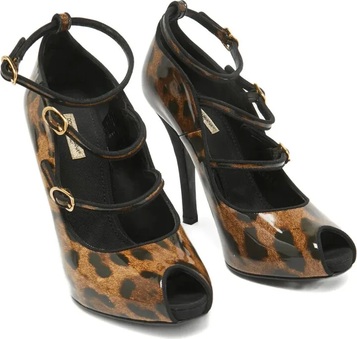 Leopard-Print Buckled Pumps - Image 2
