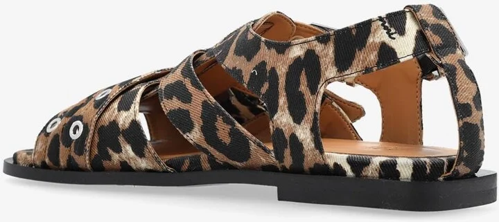 Leopard Print Buckled Sandals - Image 2