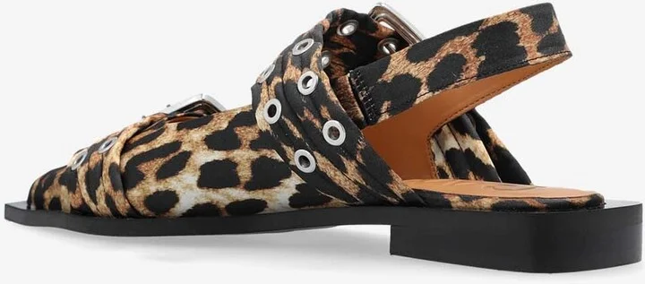 Leopard Print Buckled Slingback Flats - Image 2