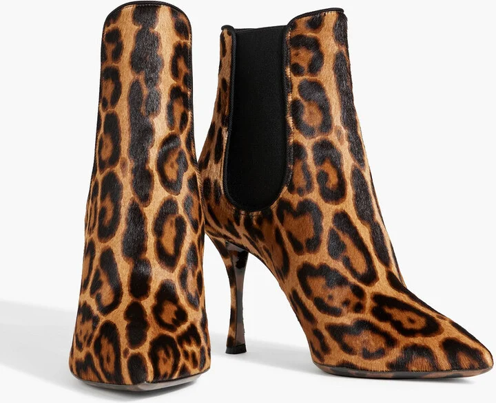 Leopard-print calf hair ankle boots - Image 2