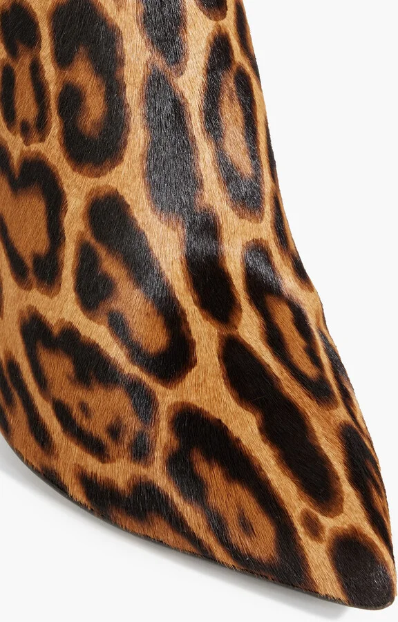 Leopard-print calf hair ankle boots - Image 4