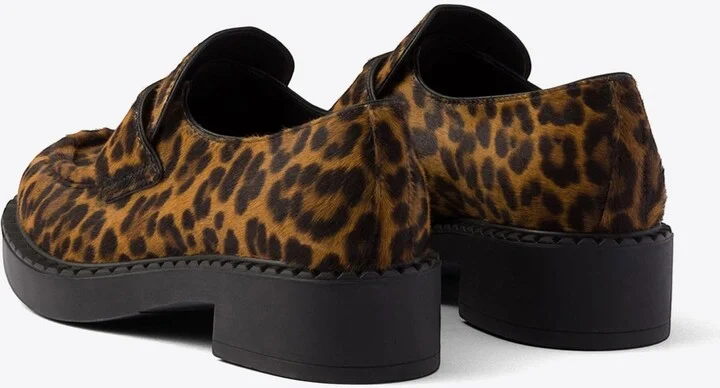 Leopard Print Calf Hair Loafers - Image 2