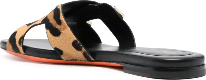 Leopard-Print Double-Buckle Slides - Image 3