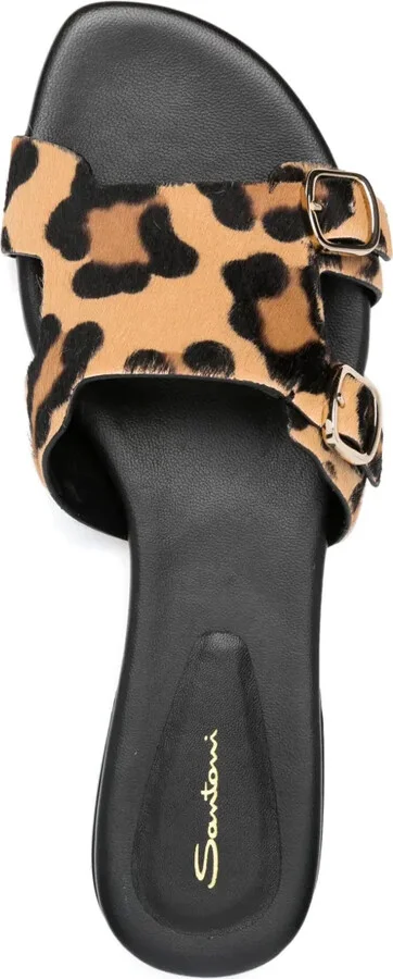 Leopard-Print Double-Buckle Slides - Image 4