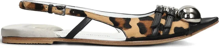 Leopard-Print Flat Pumps