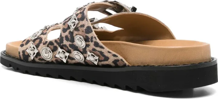 Leopard-Print Flat Sandals - Image 3