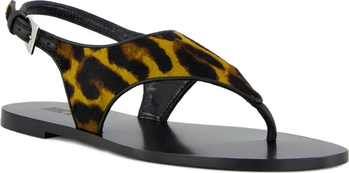 Leopard-Print Flat Sandals - Image 2