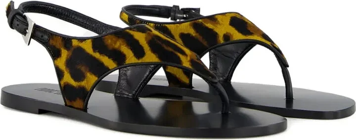 Leopard-Print Flat Sandals - Image 3