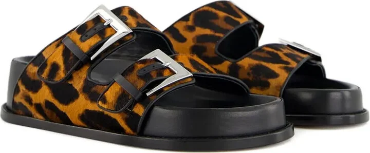 Leopard-Print Flat Sandals - Image 3