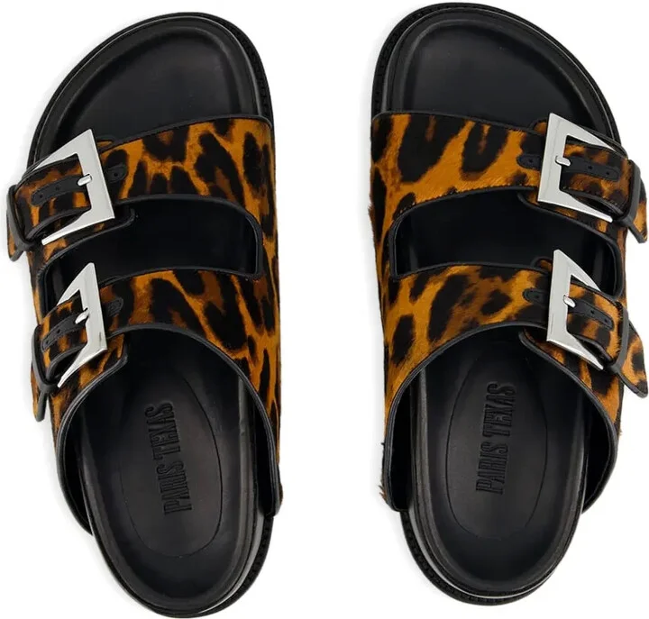 Leopard-Print Flat Sandals - Image 4