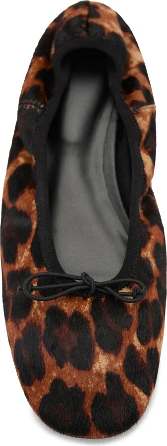 Leopard Print Genuine Calf Hair Ballerina Flat - Image 2