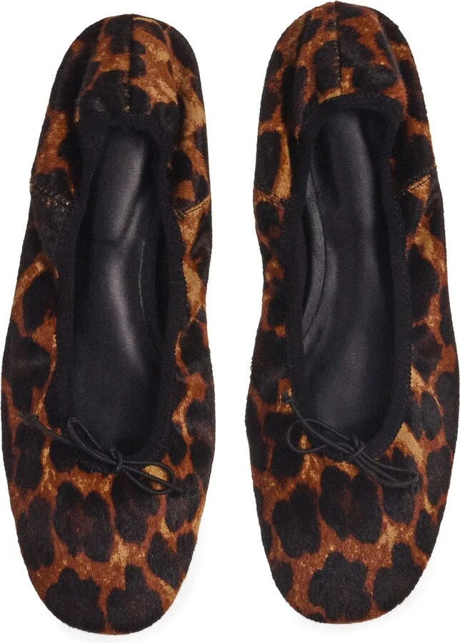 Leopard Print Genuine Calf Hair Ballerina Flat - Image 5