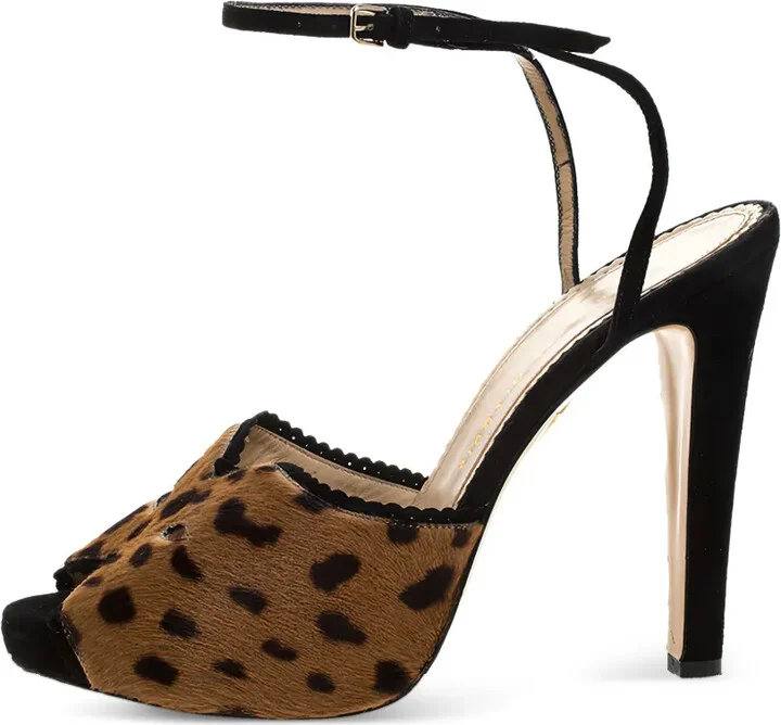 Leopard-Print Heeled Sandals - Image 2