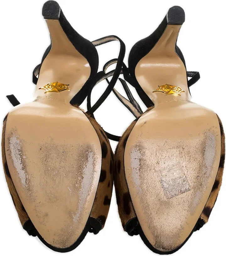 Leopard-Print Heeled Sandals - Image 3