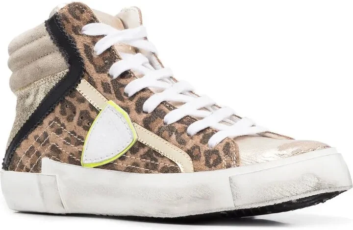 Leopard-Print Hi-Top Sneakers - Image 2