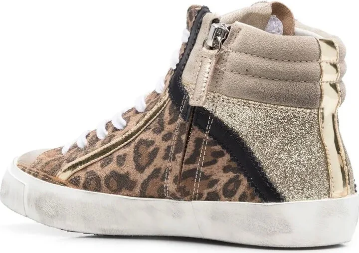 Leopard-Print Hi-Top Sneakers - Image 3