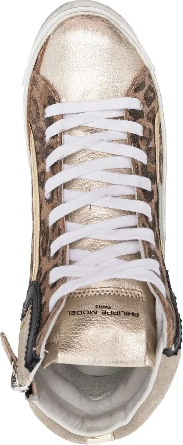 Leopard-Print Hi-Top Sneakers - Image 4