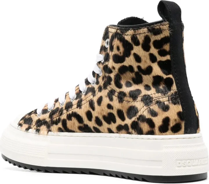 Leopard-Print High-Top Sneakers - Image 3