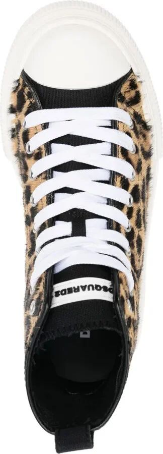 Leopard-Print High-Top Sneakers - Image 4