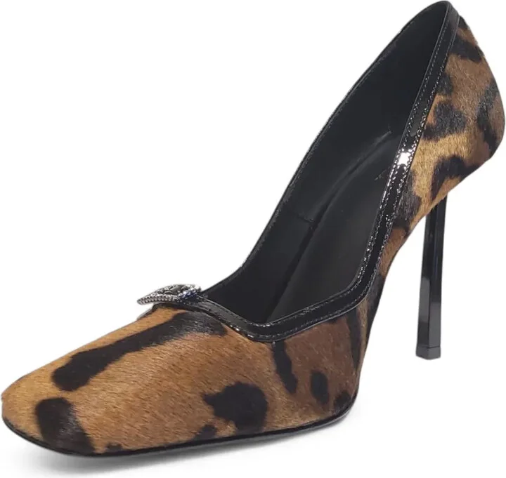 Leopard-Print Jewel-Embellished Pumps - Image 3