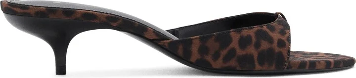 Leopard Print Kitten Heel Sandal - Image 2