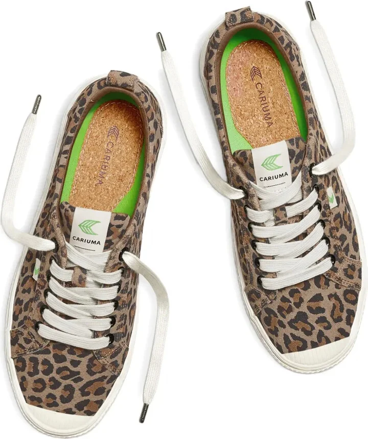Leopard-Print Lace-Top Sneakers - Image 2
