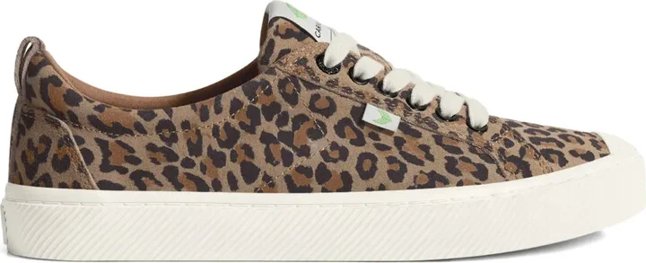 Leopard-Print Lace-Top Sneakers