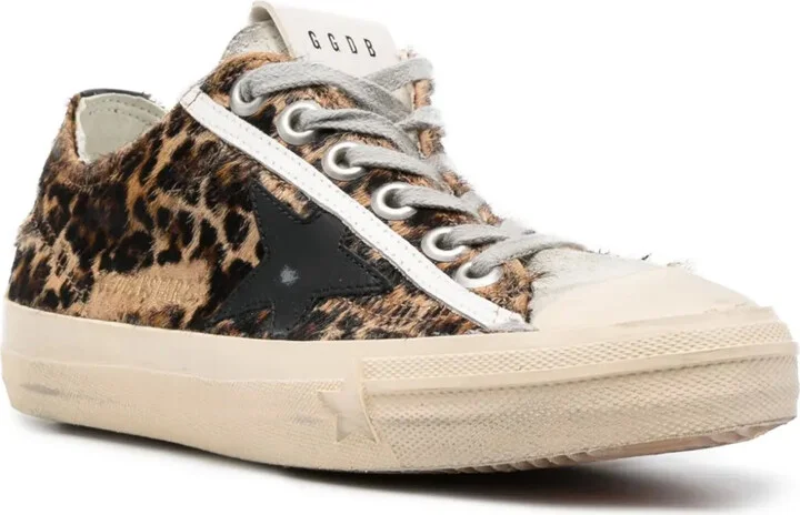 Leopard-Print Lace-Up Sneakers - Image 2