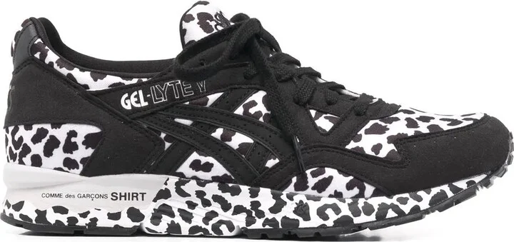 Leopard-Print Lace-Up Sneakers