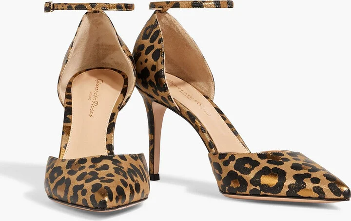 Leopard-print lamé pumps - Image 2