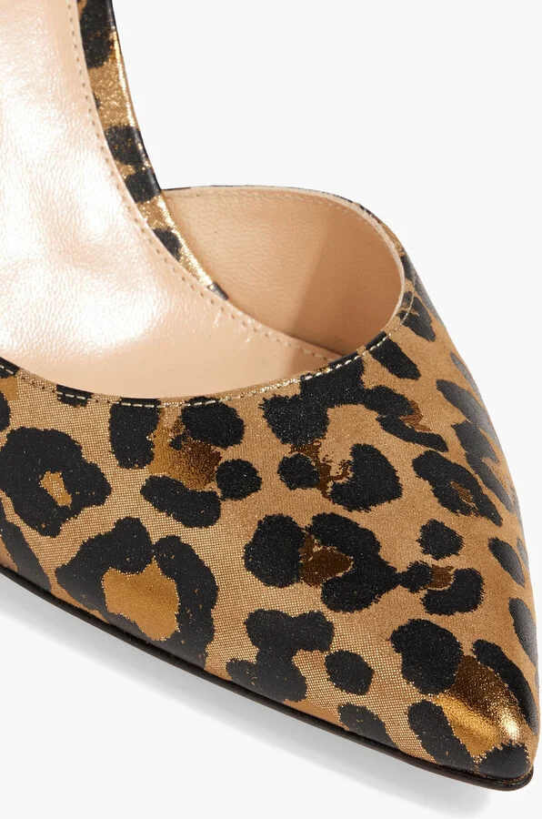 Leopard-print lamé pumps - Image 4