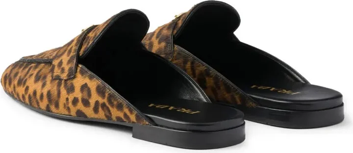 Leopard-Print Leather Mules - Image 3