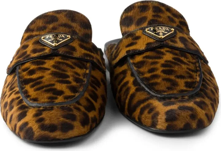 Leopard-Print Leather Mules - Image 5